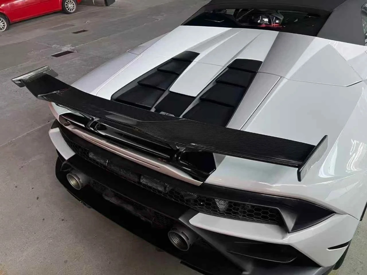 High Quality Fast Delivery Whole Sale Price Dry Carbon Fiber EVO OD Style Spoiler Wing Body Kits for  Huracan EVO